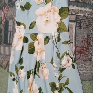 Blue Floral Mini Dress